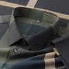 Paul's same style shirt, men's short-sleeved summer cool inch shirt, big brand trendy middle-aged checked shirt, dad's casual wear details Picture